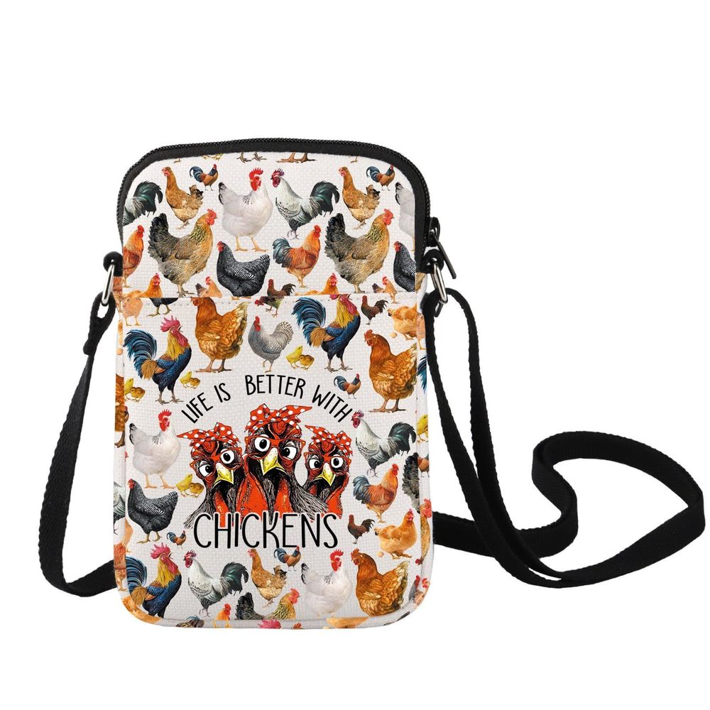 Chicken Crossbody Bag Chicken Farmer Gift Life Is Just Better With Chickens :P